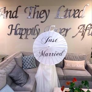 Paper Parasol - Just Married Umbrella